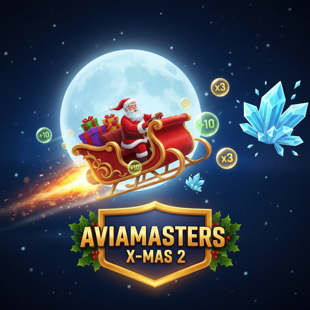 Aviamasters 2 di BGaming — aereo in volo che raccoglie moltiplicatori, numeri e razzi durante la partita